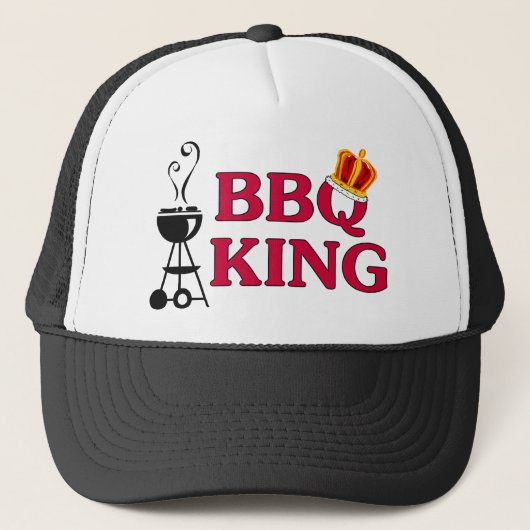 BBQ King Trucker Hat Trucker Pet (Voorkant)