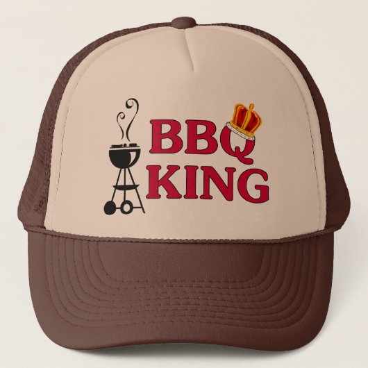 BBQ King Trucker Hat Trucker Pet (Voorkant)