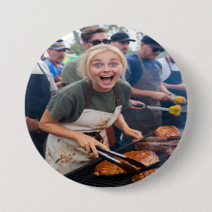 BBQ Kookwedstrijd Foto Aanpassen Ronde Button 7,6 Cm