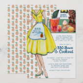 BBQ Koppels Trouwdouche |  paar Kaart (Voorkant / Achterkant)