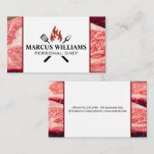 BBQ-Logo | Raw Steaks Visitekaartje (Voorkant / Achterkant)