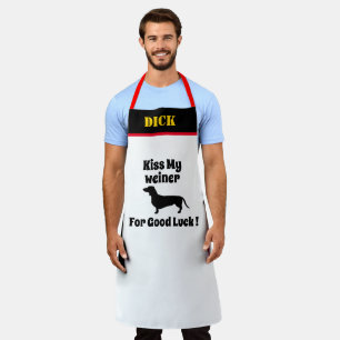 BBQ Lover Griller Funny Kiss My Wieners Dog Pun Schort
