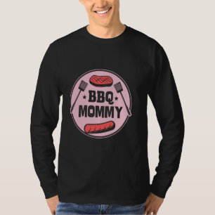 BBQ Mama Vlees Grillen Grill Barbecue BBQ Mama Mot T-shirt