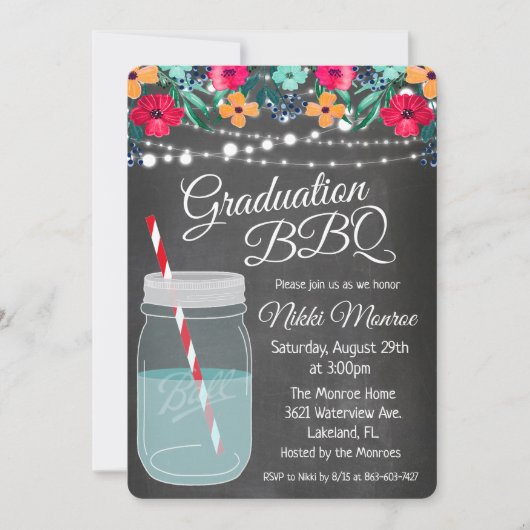 BBQ Mason Jar Invitation (Devant)