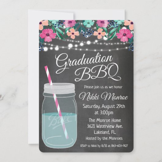 BBQ Mason Jar Invitation (Devant)
