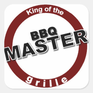 BBQ Master King of the Grille Vierkante Sticker