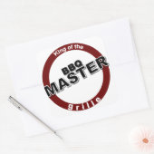 BBQ Master King of the Grille Vierkante Sticker (Envelop)