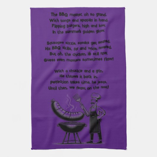 BBQ Master’s Humorous Poem  Theedoek (Verticaal)