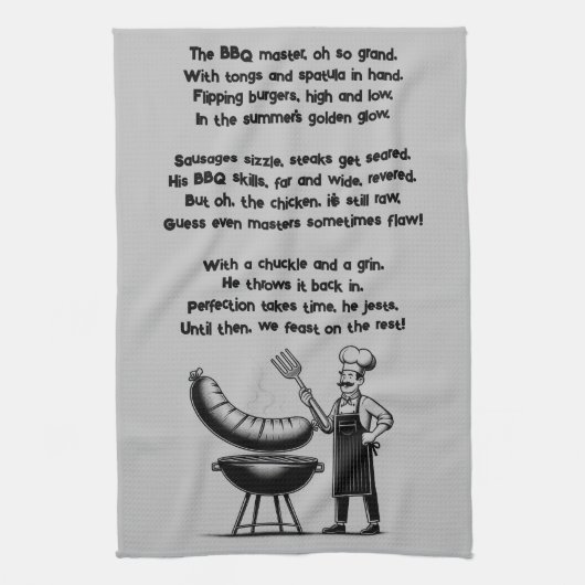 BBQ Master’s Humorous Poem  Theedoek (Verticaal)