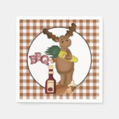 Bbq moose party paper napkins servetten (Voorkant)