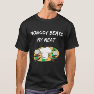 BBQ Niemand Beats My Meat Funny Cooking T-shirt vo