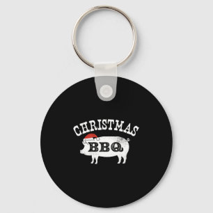 BBQ Noodlijdende Santa Hat Varkensvlees Sleutelhanger