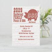 BBQ of varkensgebraad Kaart (Staand voorkant)