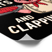 Bbq Old Row Smoking Meats And Clappin Cheeks 1  Poster (Hoek)