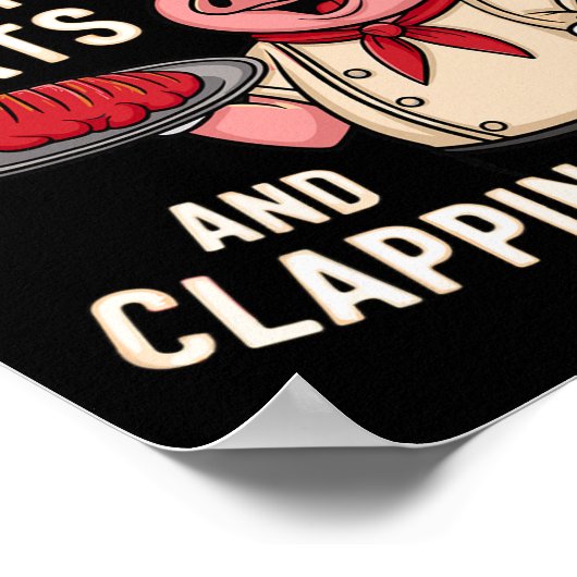 Bbq Old Row Smoking Meats And Clappin Cheeks 1  Poster (Hoek)