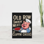 Bbq Old Row Smoking Meats And Clappin Cheeks  Kaart (Voorkant)