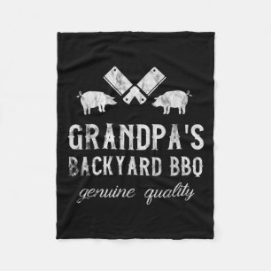 BBQ Opa Grill Gezegde _ Barbecue Quote Grillen Fleece Deken