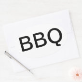 BBQ OVAL BUMPER STICKER (Enveloppe)