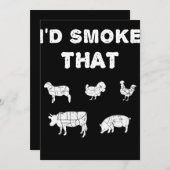 BBQ-overs | Rook van Chef Smoker BBQ Feestdagenkaart (Voorkant / Achterkant)