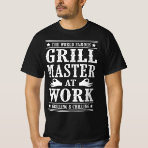 BBQ-overs Wereldberoemde grilmeester op het werk T-shirt