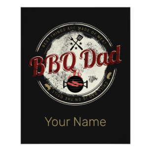 BBQ Pap  Grill of Barbecue voor Vaderdag Perfect Poster