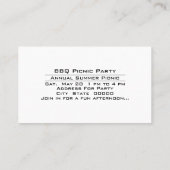 BBQ Party Achtertuin Picknick Viering Uitnodiging (Achterkant)