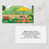 BBQ Party Achtertuin Picknick Viering Uitnodiging (Voorkant / Achterkant)