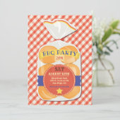 BBQ Party Hamburger Buns Invitation (Debout devant)