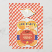 BBQ Party Hamburger Buns Invitation (Devant / Derrière)