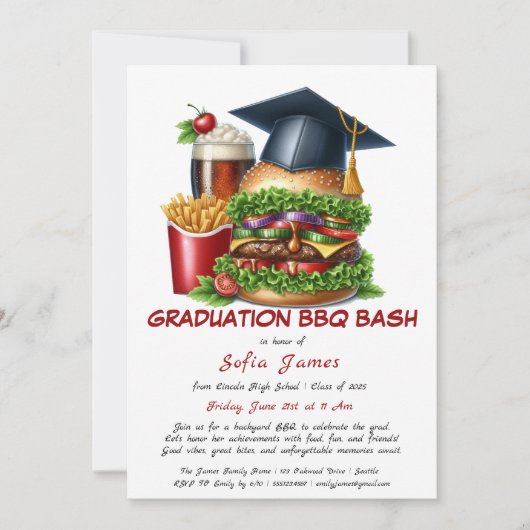 BBQ Party Invitation | Cuisine jardin (Devant)