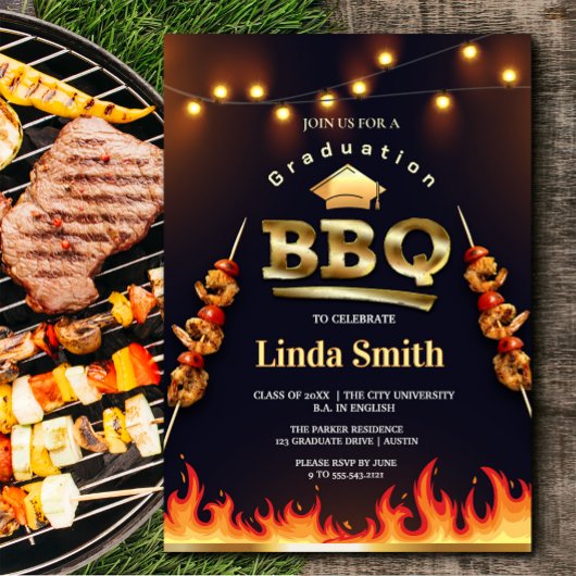 BBQ Party Invitation | Flamme et brochette