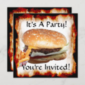 BBQ Party! Uitnodiging (Voorkant / Achterkant)