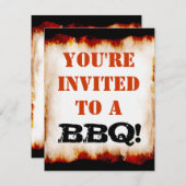 BBQ Party! Uitnodiging (Voorkant / Achterkant)