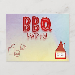 BBQ Party Uitnodiging Briefkaart