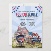  BBQ Party USA 4 van juli Kaart (Voorkant)