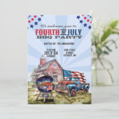  BBQ Party USA 4 van juli Kaart (Staand voorkant)