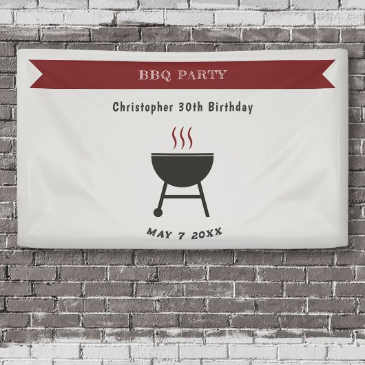 BBQ Party Verjaardag Spandoek