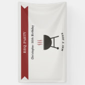 BBQ Party Verjaardag Spandoek (Verticaal)