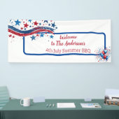 BBQ Personnalisé 4 Juillet Bannière (Salon professionnel)