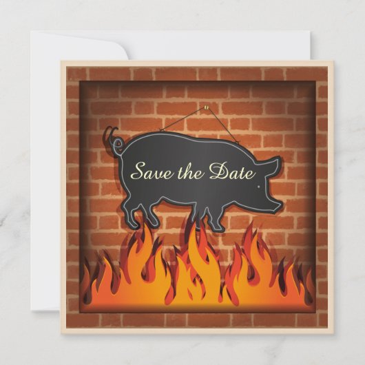 BBQ Picknick Varkensfeest ! Save The Date (Voorkant)