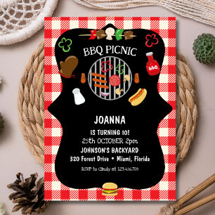 BBQ picknick verjaardagsfeest Kaart