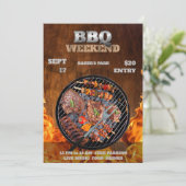 bbq picnic flyer - uitnodiging (Staand voorkant)