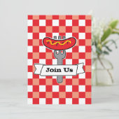 BBQ Picnic Uitnodiging (Staand voorkant)