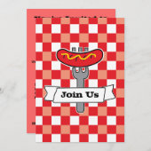 BBQ Picnic Uitnodiging (Voorkant / Achterkant)