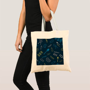 BBQ Pictogrammen Patroon Grillen Gereedschap Vlees Tote Bag