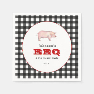 BBQ Pig Pickin' Party, Family Picnic Servet