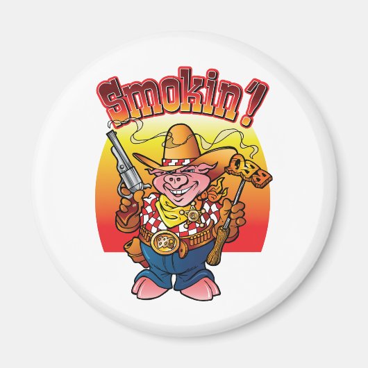 BBQ Pig Smokin'! Magneet (Voorkant)