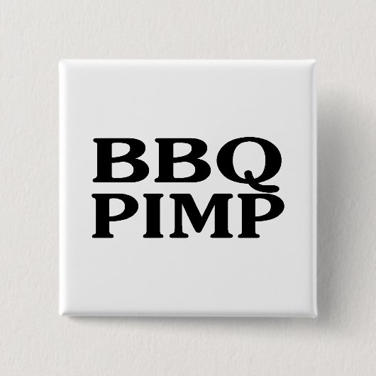 BBQ Pimp Vierkante Button 5,1 Cm (Voorkant)