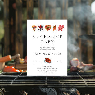 BBQ Pizza geslacht natuurlijk baby shower Kaart