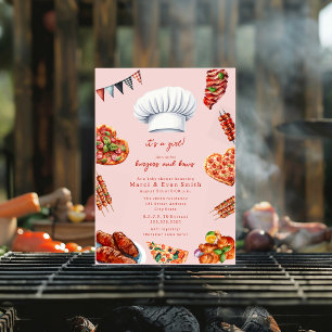 BBQ Pizza geslacht natuurlijk baby shower Kaart